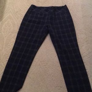 Cabi Blue and grey side zip pants